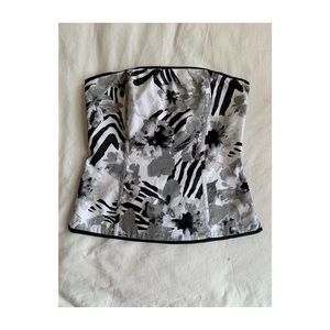 Floral Zebra Corset Top